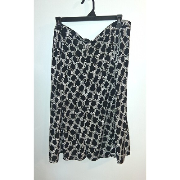 NWT George Black/White Geometric Pull-on Skirt Sz XL - Picture 3 of 3